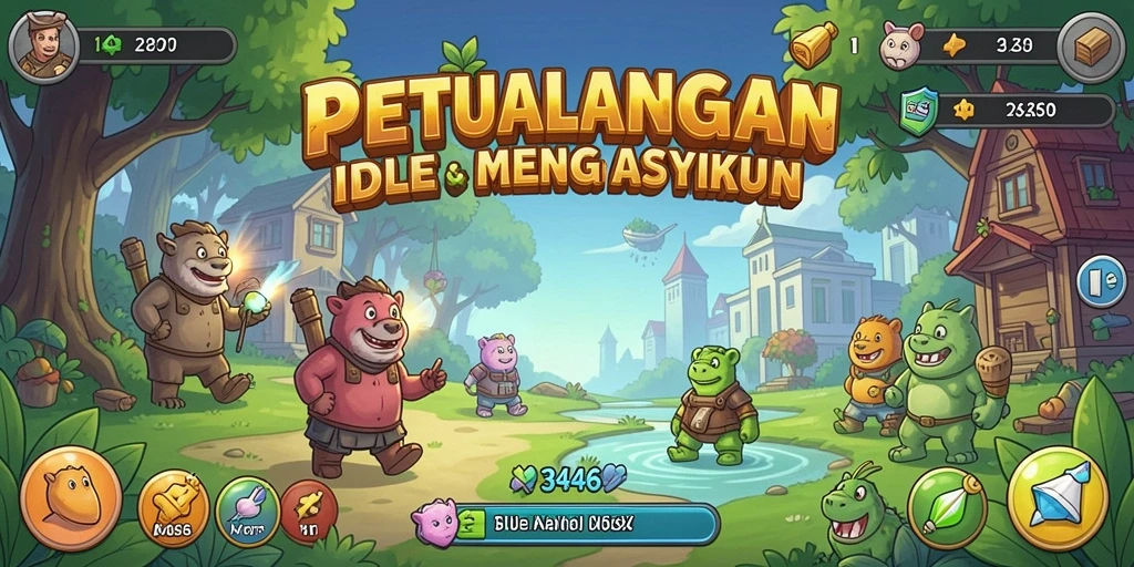 Tampilan gameplay menarik dari 3446 saat menjalankan strategi Idle.