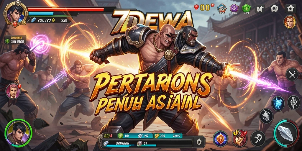 Tampilan aksi seru di 7DEWA saat pertarungan berlangsung.
