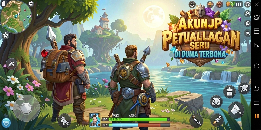 Tampilan gameplay AKUNJP yang menarik dalam dunia terbuka.