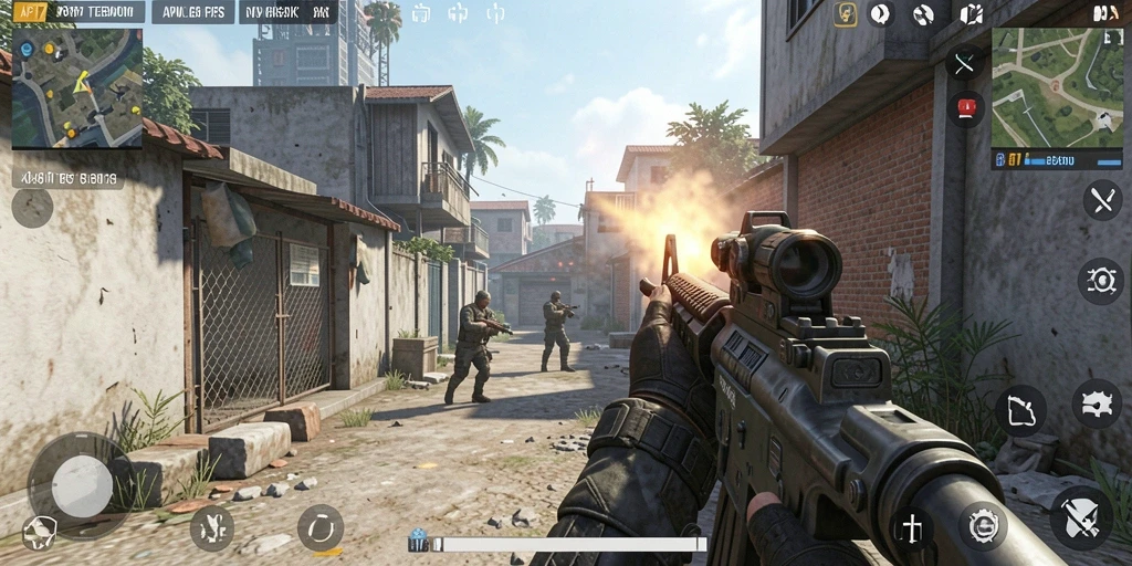 Tangkapan layar dari gameplay yang intens di API77.