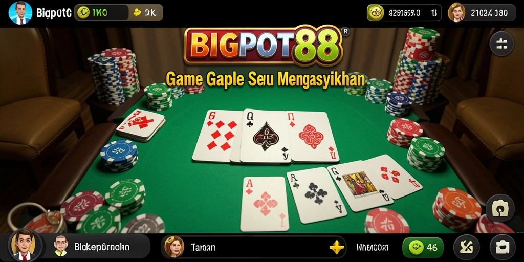 Tampilan gameplay Gaple di BIGPOT88 yang mengasyikkan.