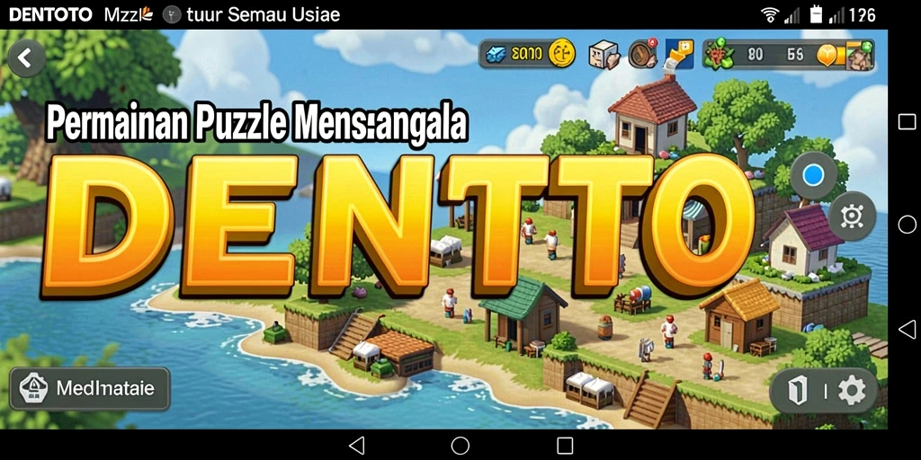 Tampilan gameplay DENTOTO yang penuh warna dan menantang.
