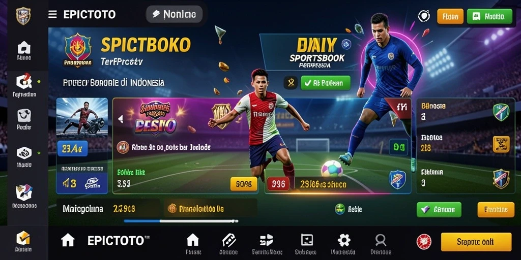 Screenshot EPICTOTO dengan tampilan taruhan olahraga yang menarik.