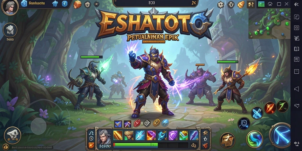 Gameplay ESHATOTO yang menarik dengan elemen MMORPG yang seru.