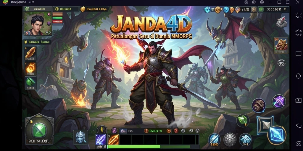 Tampilan gameplay seru di dunia MMORPG JANDA4D.