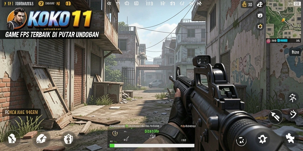 Tangkapan layar gameplay KOKO11 menampilkan aksi menembak yang mendebarkan.