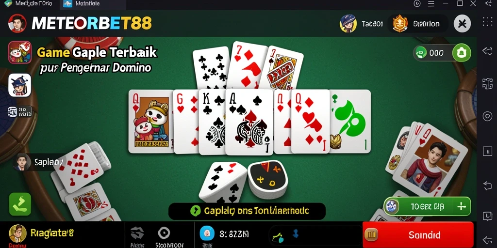 Gameplay seru dari METEORBET88 dalam permainan Gaple.