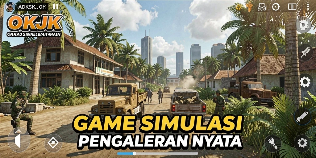 Screenshot gameplay OKJK menampilkan aksi mendebarkan dalam simulasi.