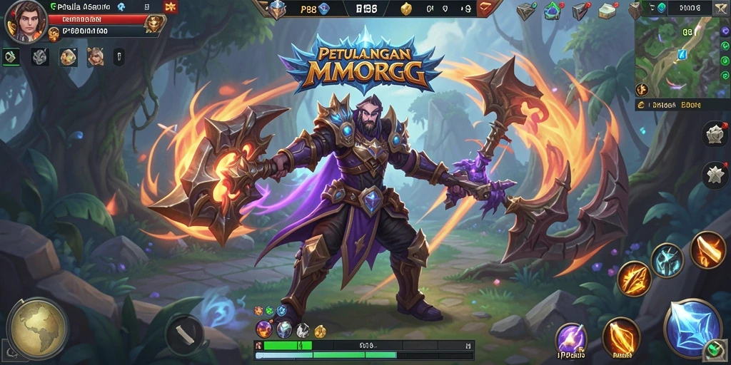 Screenshot gameplay PP88 menampilkan pertarungan epik dalam dunia MMORPG.