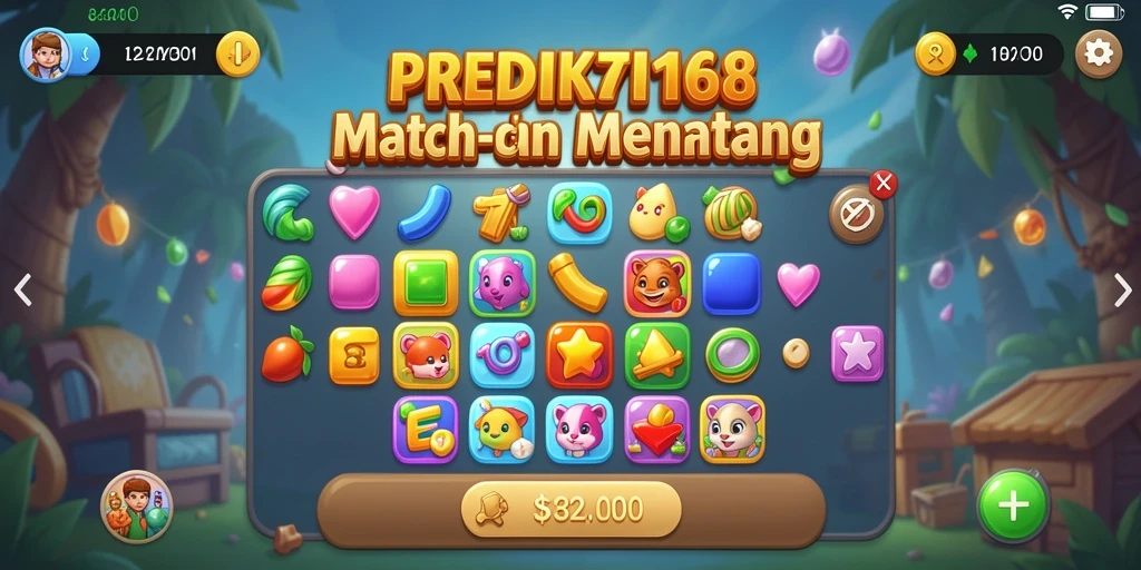 Gameplay seru dan menantang dalam PREDIKSI168 match-3.