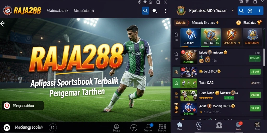 Tampilan gameplay Sportsbook RAJA288 yang menarik dan dinamis.