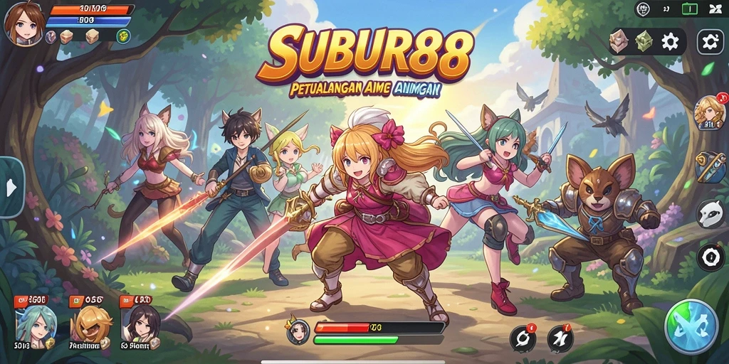 Tampilan gameplay SUBUR88 yang penuh warna dan seru.