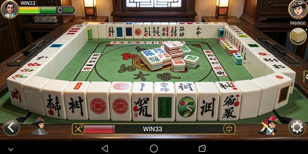 Screenshot gameplay <strong>WIN33</strong> menampilkan momen seru dalam permainan Mahjong.